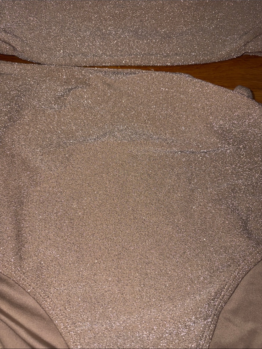 High-Waist Glitter Bikini Set - Taupe image 5